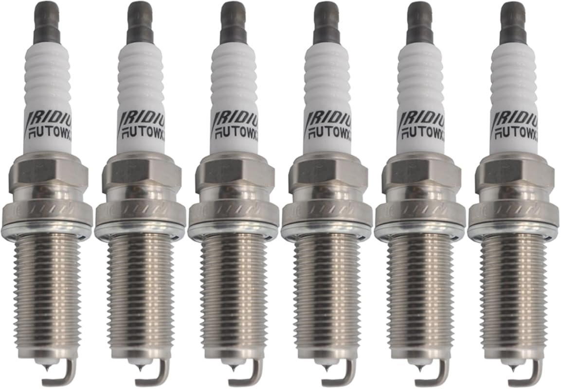 Autowxjq 6-Piece Iridium Spark Plugs Replacement LFR6AIX-11 6619 for T