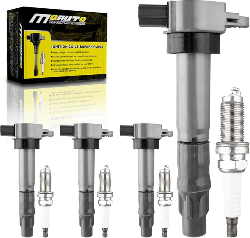 Set of 4 UF532 Ignition Coils and Iridium Spark Plugs for Mitsubishi E