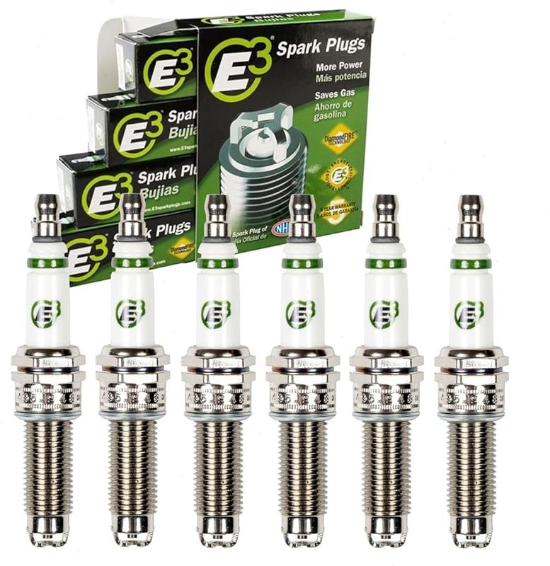 E3 Spark Plugs 6-Pack for Jeep Wrangler 3.6L V6 Engine 2012-2022 Enhan