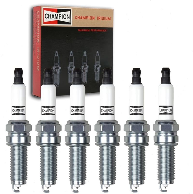Premium Champion Iridium Spark Plugs Set of 6 for Jeep Wrangler 3.6L V