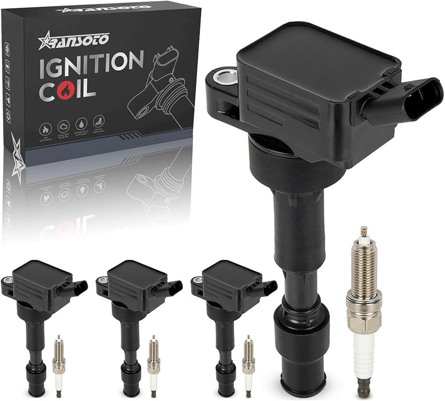 RANSOTO UF816 Ignition Coils with Double Iridium Spark Plugs for 2016-