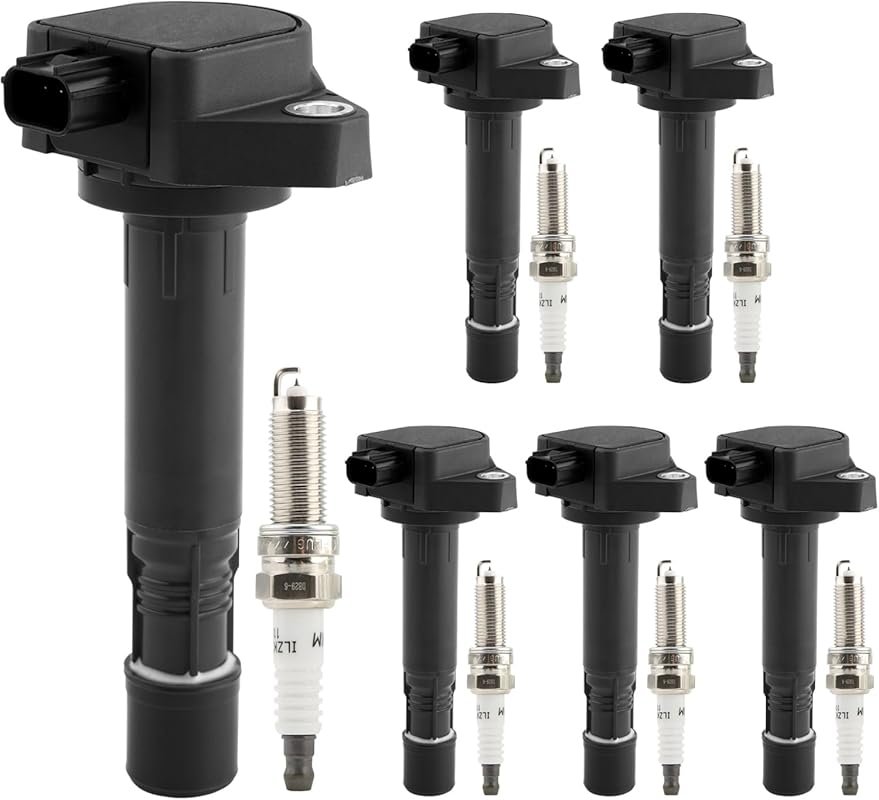 Complete Set of 6 Ignition Coils and Spark Plugs for Honda Pilot Ridge