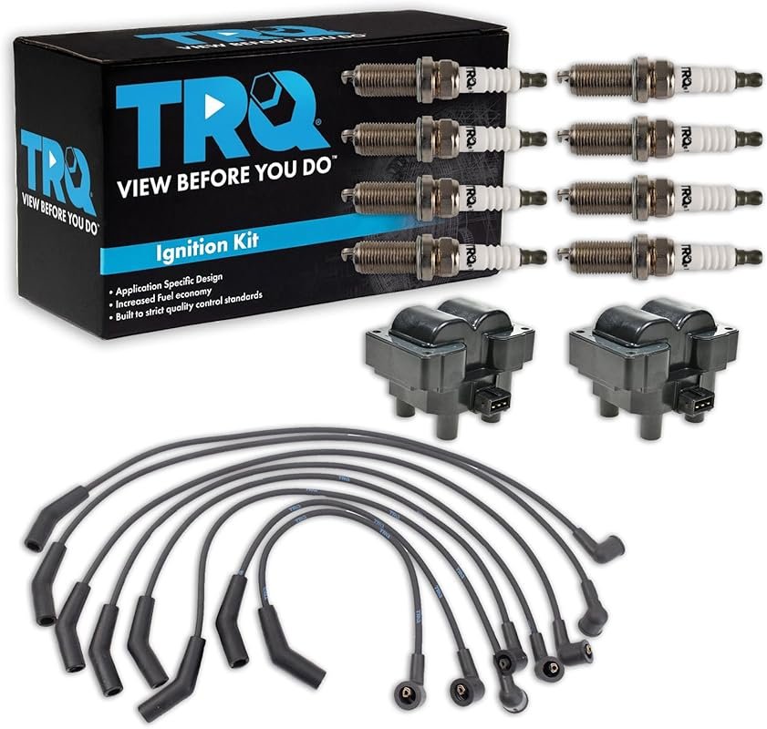 TRQ 11-Piece Ignition Coil, Spark Plug and Wire Kit with Iridium Plugs