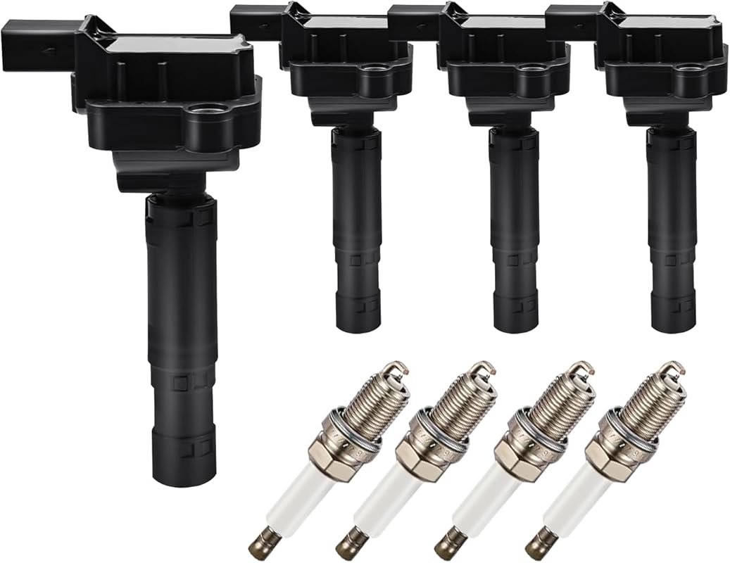 UF658 OEM Set of 4 Ignition Coils and Spark Plugs for Mercedes-Benz C2