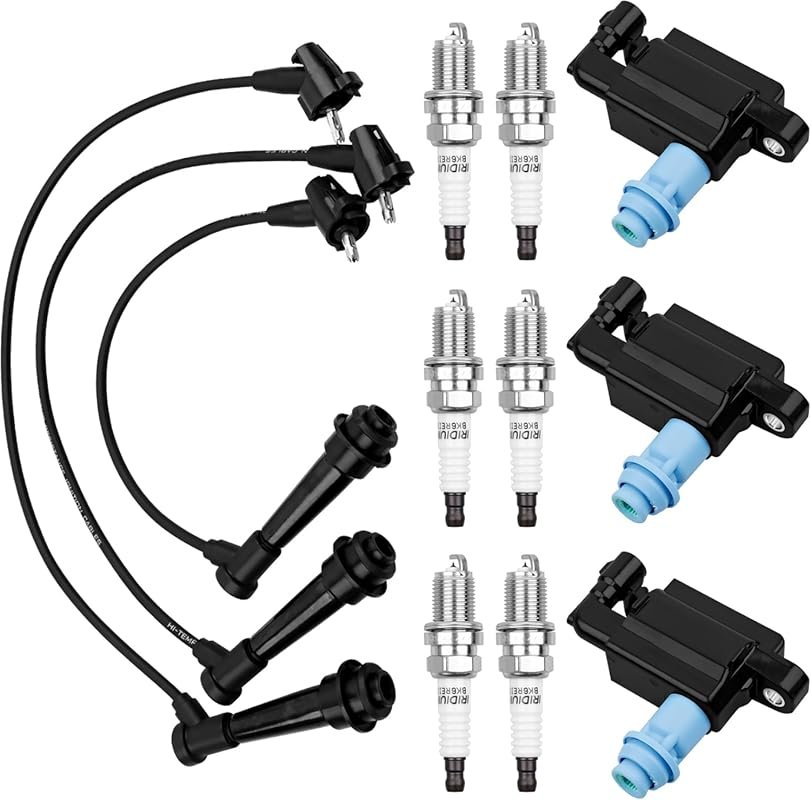 HQPASFY UF228 Ignition Coils with Iridium Spark Plugs and Wires for Le