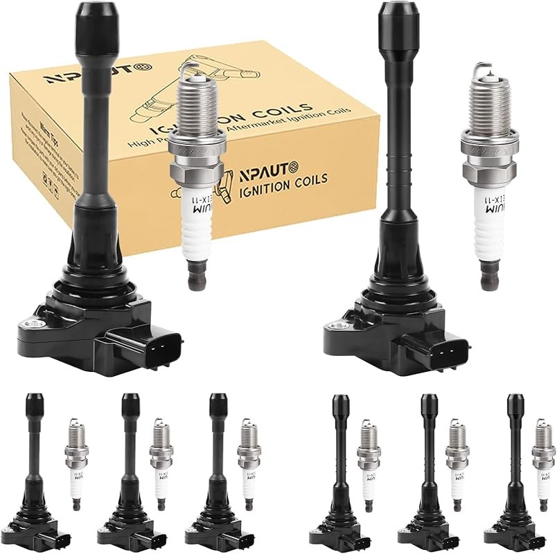 Set of 8 UF677 UF650 Ignition Coils & Spark Plugs for 5.6L V8 Infiniti
