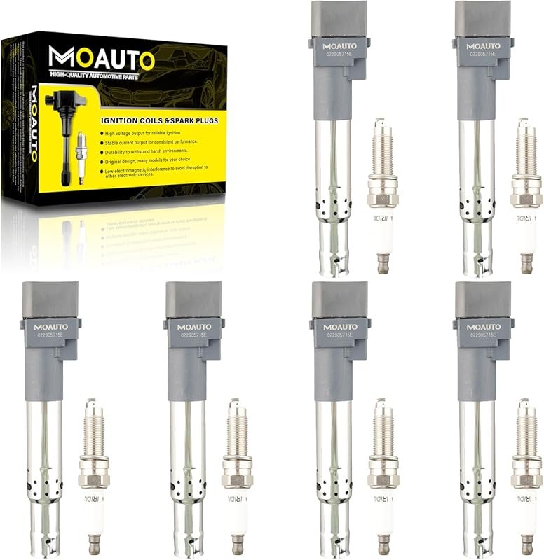 High-Performance Set of 6 UF616 Ignition Coils and Iridium Spark Plugs
