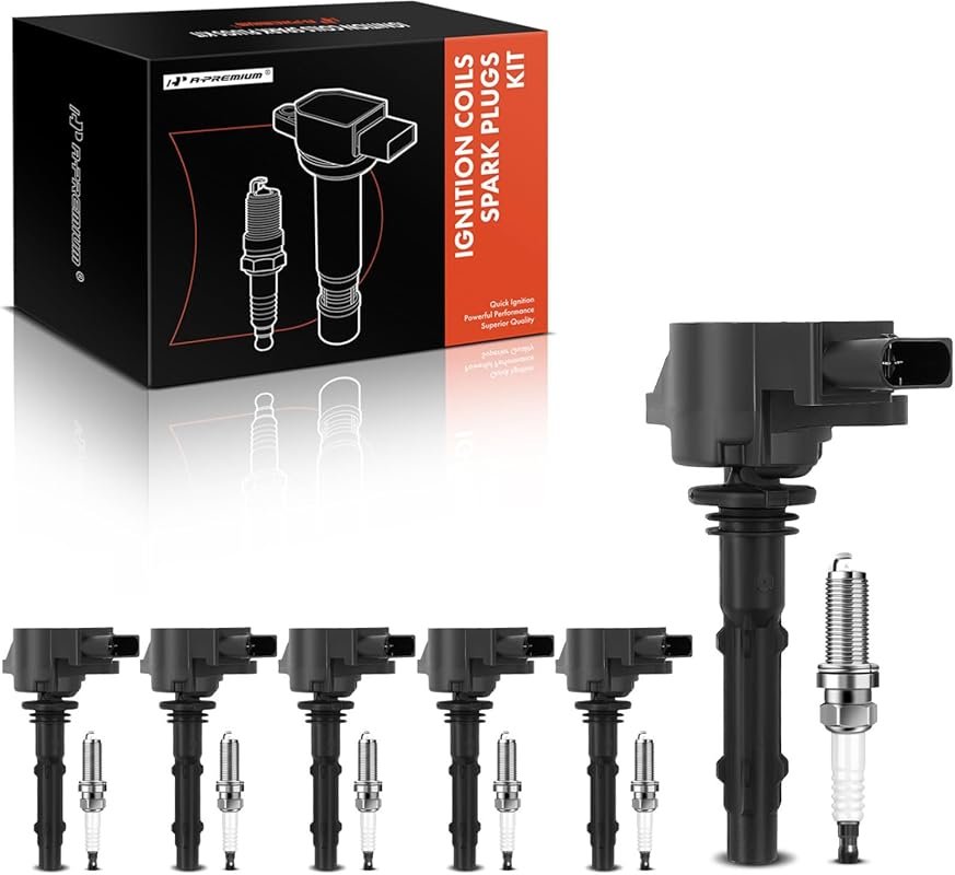 A-Premium Ignition Coil Pack and Iridium Spark Plugs - 6 Set for Merce