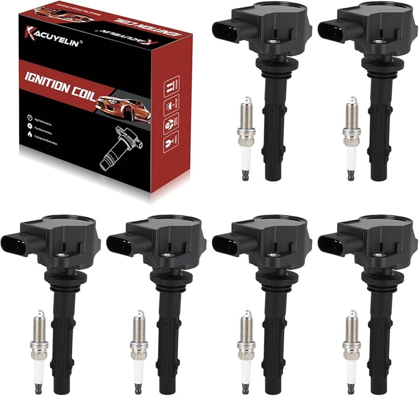 UF535 Ignition Coil Pack and 95983 Iridium Spark Plugs - 6 Set for Mer