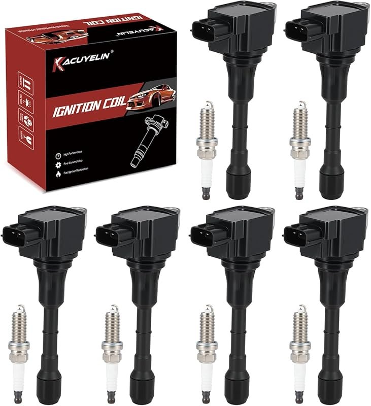 UF617 Ignition Coil Pack with Double Iridium Spark Plugs Set of 6 for 