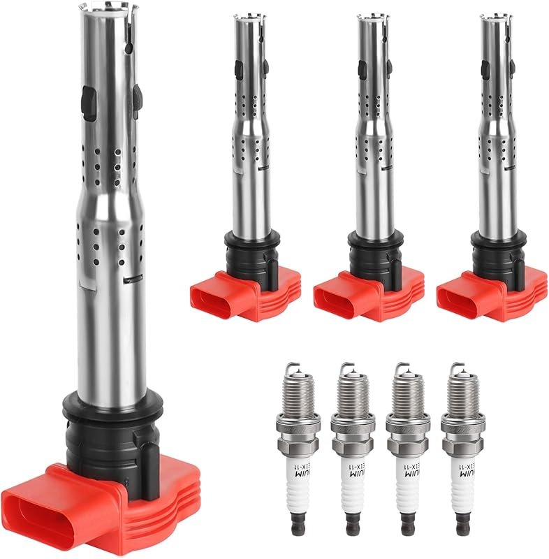 UF529 Ignition Coil Packs and Spark Plugs for 2.0T VW Jetta GTI Audi A