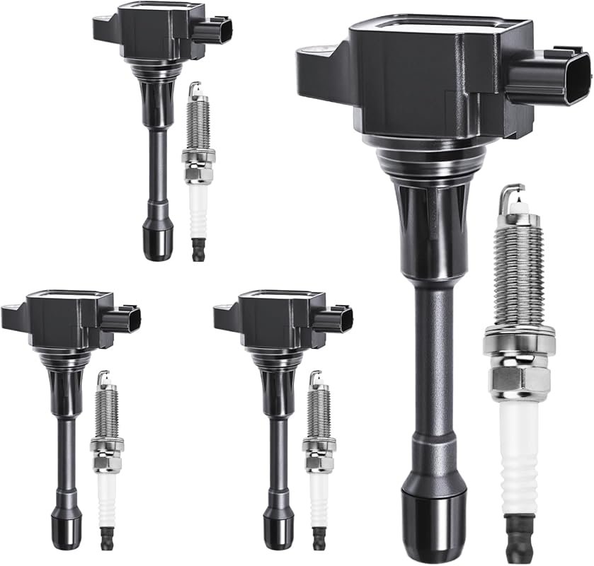 Set of 4 Ignition Coils and Spark Plugs for 2.5L Nissan Altima 2013-20