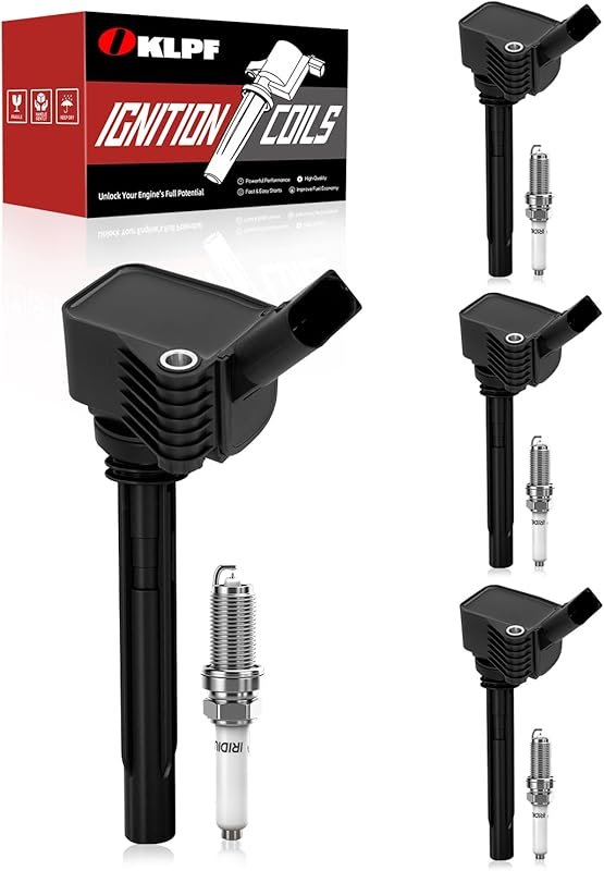 OKLPF UF716 Ignition Coil Pack with Iridium Platinum Spark Plugs for A