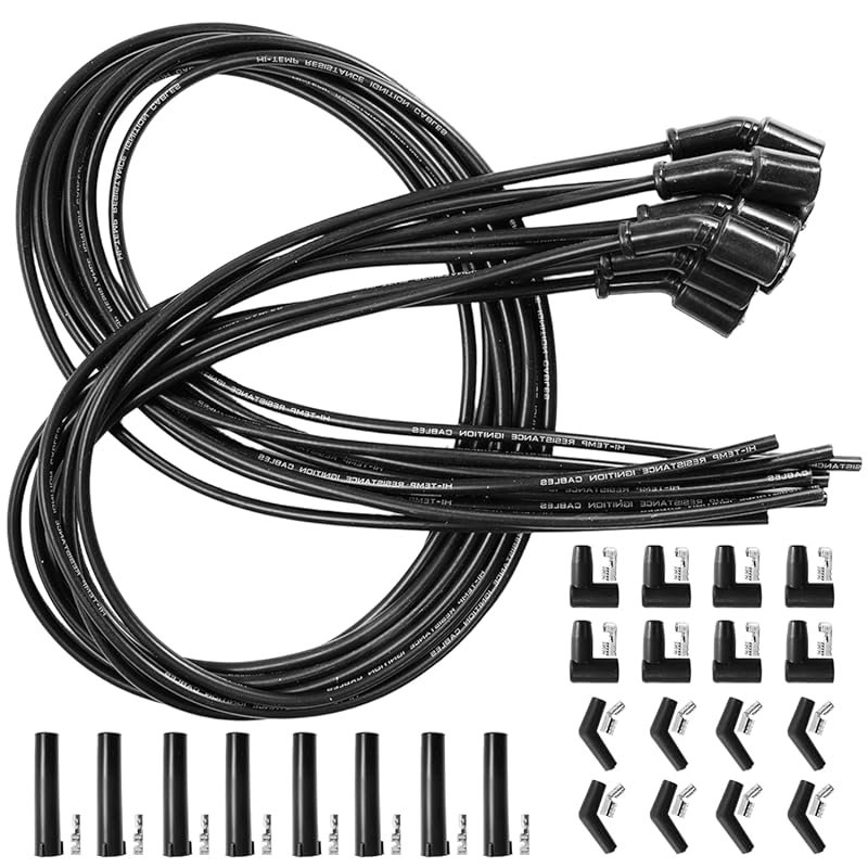 Universal 5ft Spark Plug Wires Set for LS LT Engines with 90° 135° Str