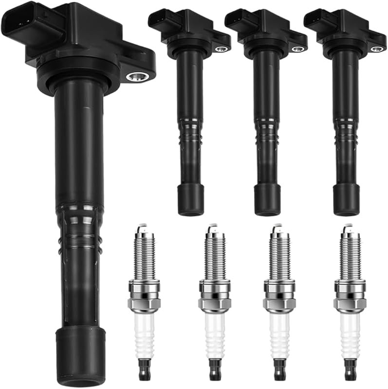 4 Ignition Coil Packs and Spark Plugs for 2.0L 2.4L Honda Civic CR-V A