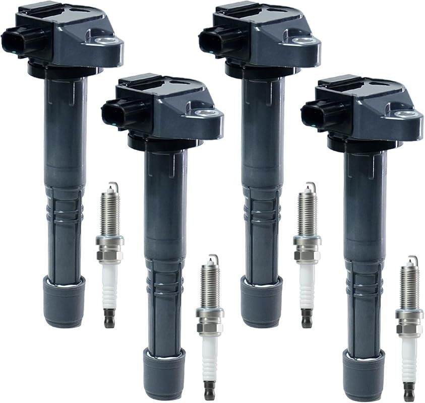 Premium Ignition Coil Pack and Iridium Spark Plug Kit for 2.4L L4 Hond