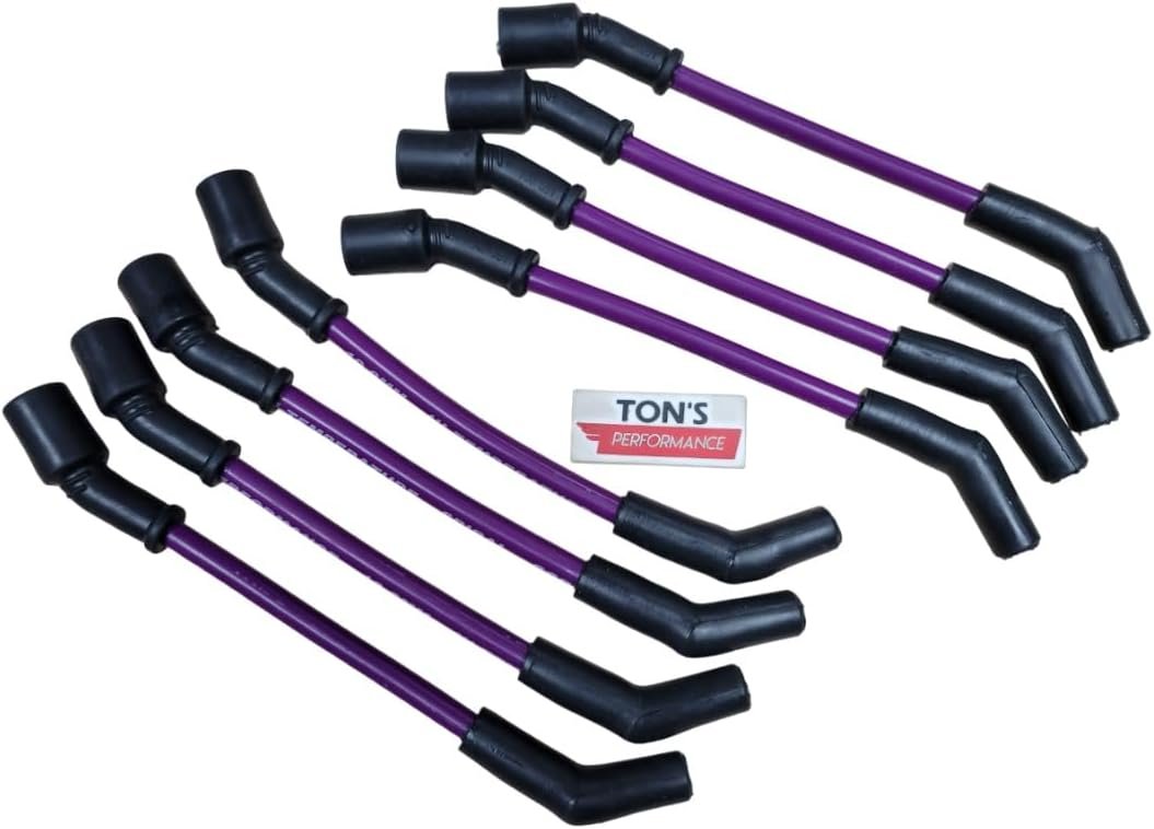 Ton's Performance 10mm Red Spark Plug Wires for LS1 LS2 LS3 Engines in