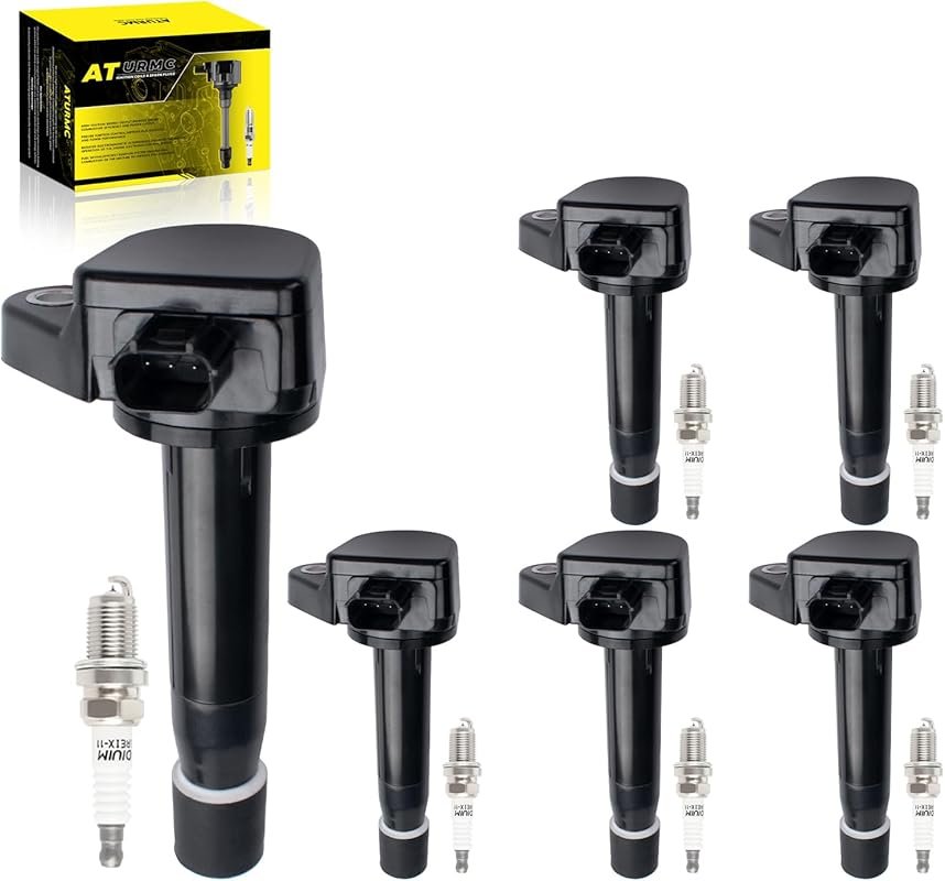 6-Pack UF603 Ignition Coils and Iridium Spark Plugs for 2008-2012 Hond
