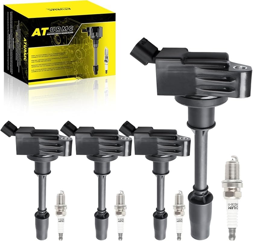 4 Ignition Coils UF916 90919-02269 with Iridium Spark Plugs for Lexus 