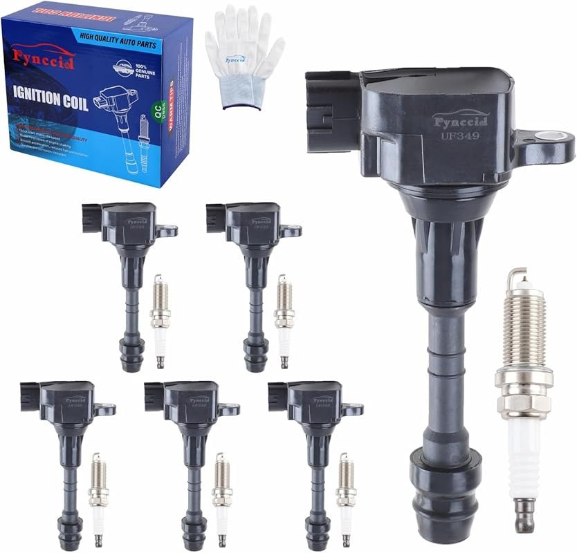 UF349 High-Performance Ignition Coils and Iridium Spark Plugs Kit for 