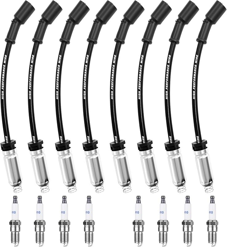 High-Performance Spark Plugs and Wires Kit for 1999-2013 Chevy Silvera