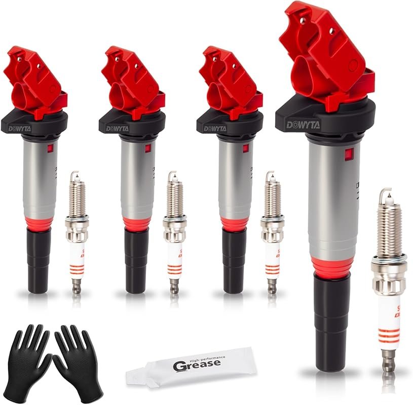 Upgraded Ignition Coil Pack and Iridium Platinum Spark Plugs Set for M