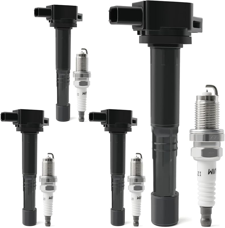 Set of 4 Ignition Coils and Iridium Spark Plugs for 2.0L 2.4L Honda Ci