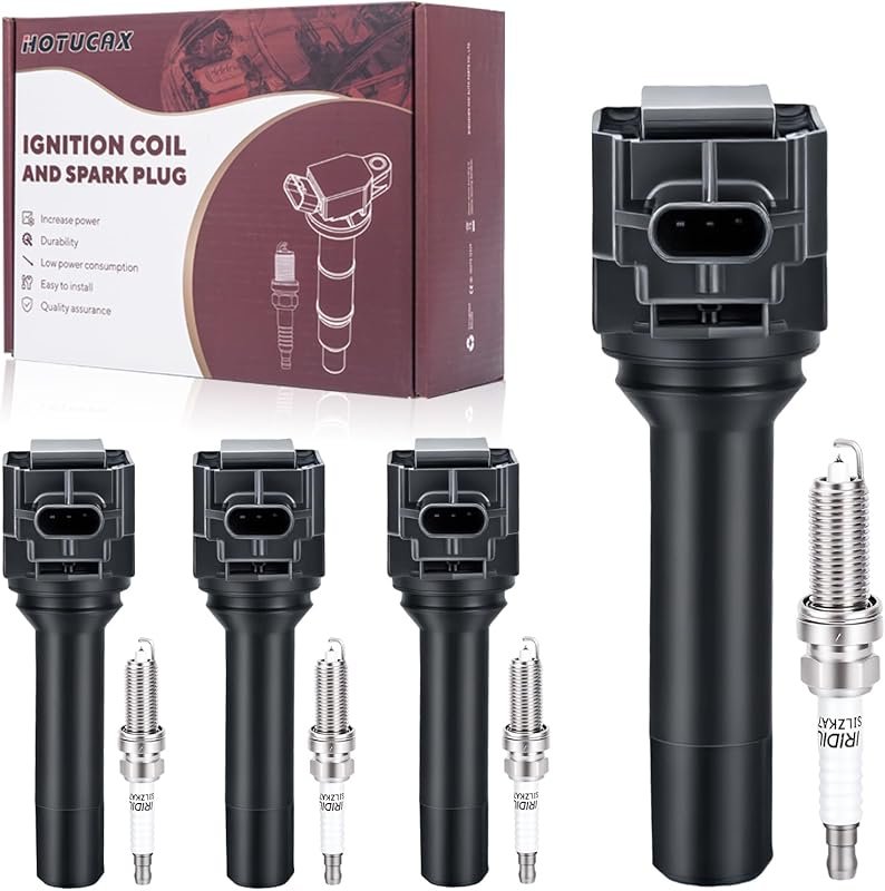 Complete 4-Pack Ignition Coils UF724 & Iridium Spark Plugs for Subaru