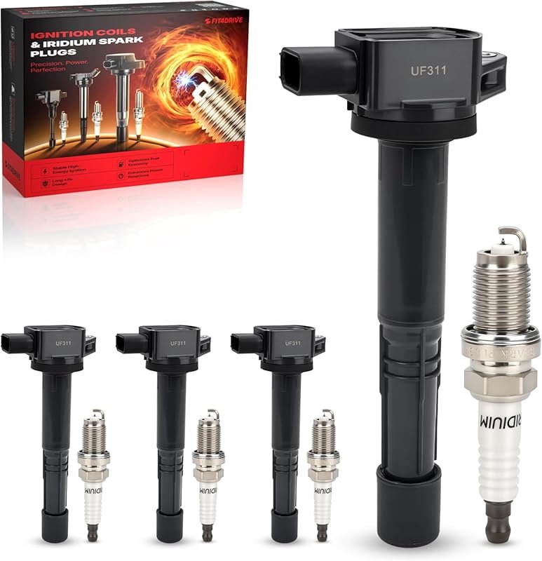 High-Performance UF311 Ignition Coils and Iridium Spark Plugs Set for 