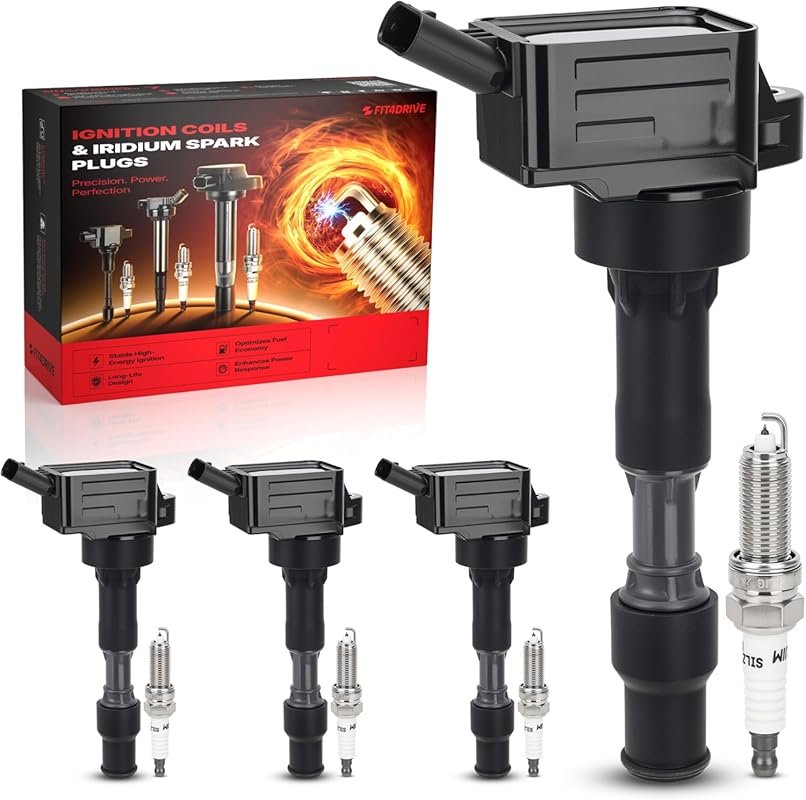 UF816 Ignition Coils Pack with 9723 Iridium Spark Plugs for 2017-2022