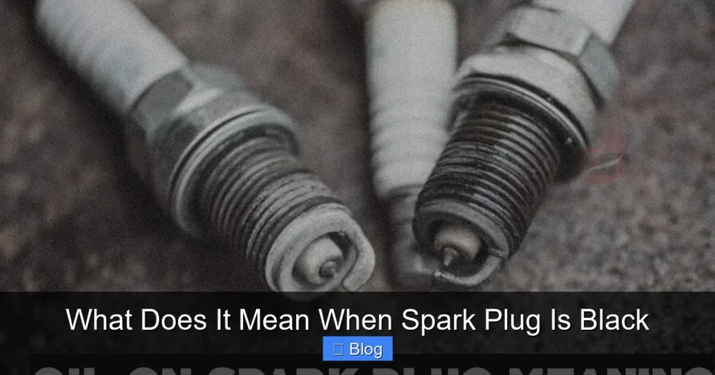 What Does It Mean When Spark Plug Is Black
