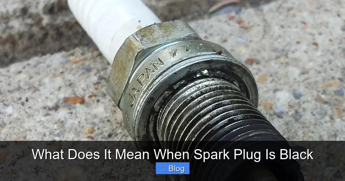 What Does It Mean When Spark Plug Is Black