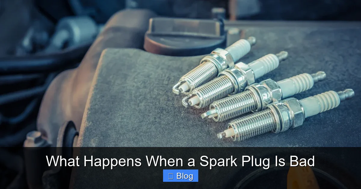 What Happens When a Spark Plug Is Bad