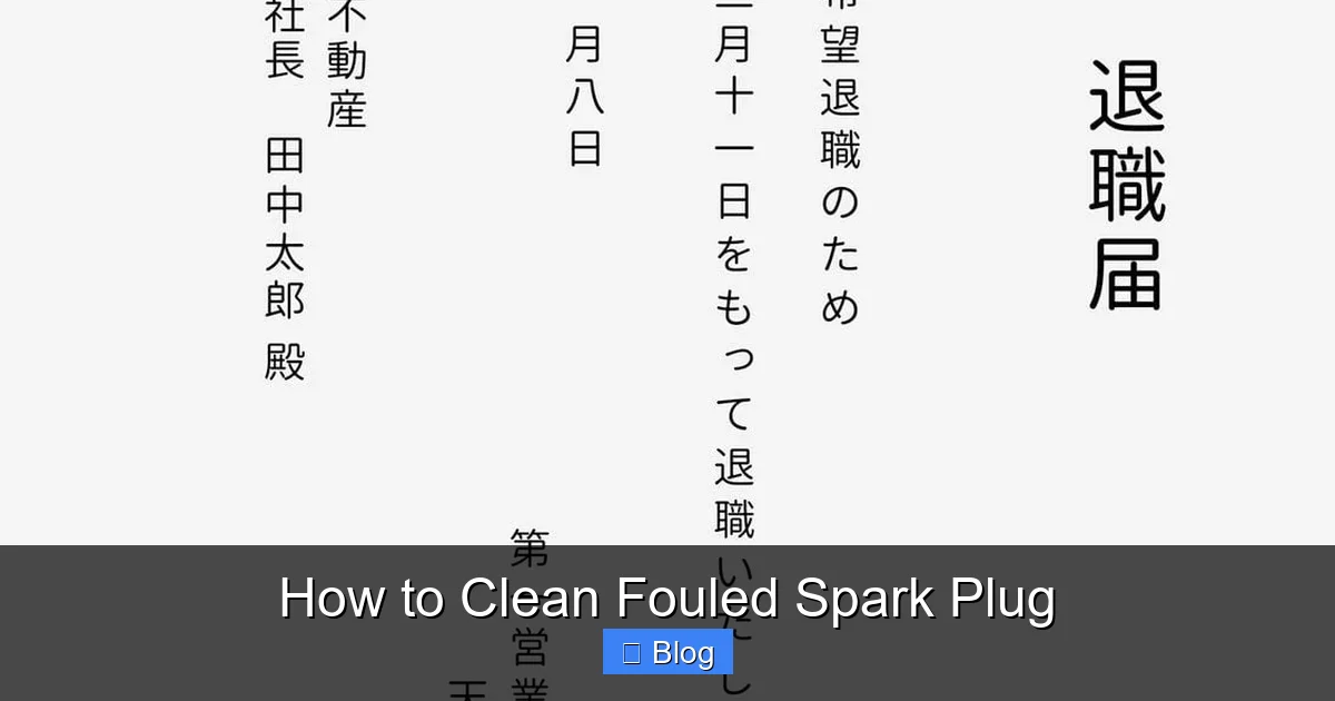 How to Clean Fouled Spark Plug