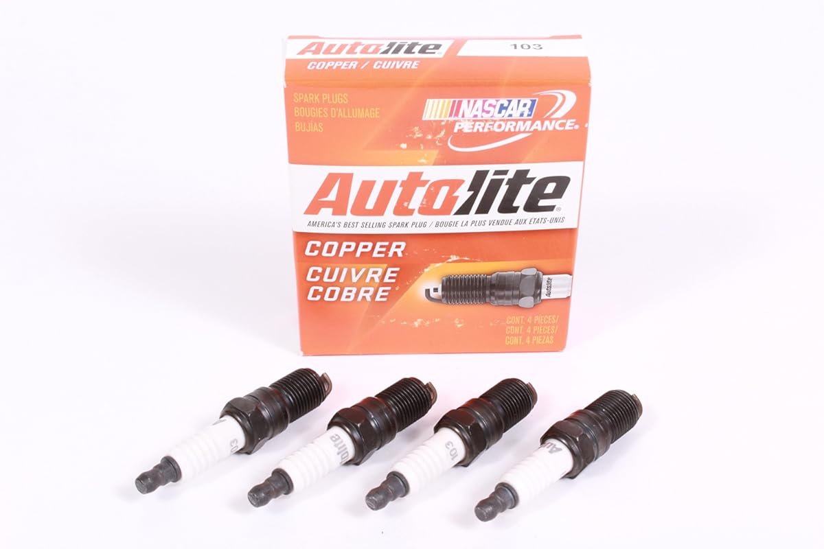 Autolite 103 Copper Core Spark Plugs (4 Pack) for Reliable Engine Perf