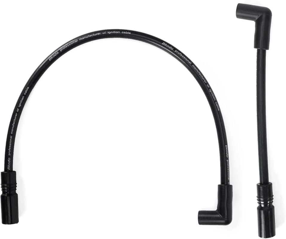 10.4mm Black Spark Plug Wires for Harley Big Twin Dyna/Softail 2000-20