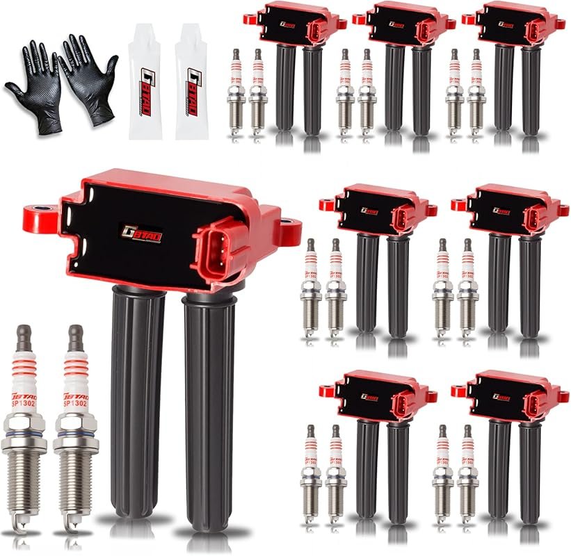 Upgraded 8 Ignition Coils + 16 Iridium Spark Plugs for 5.7L HEMI 2006-