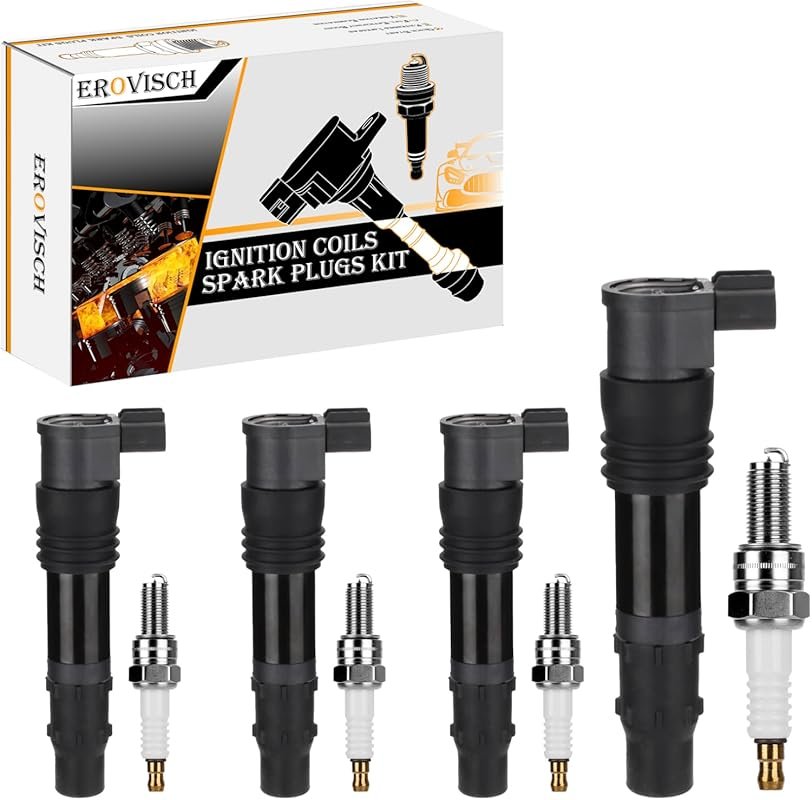 Pack of 4 F6T547 OEM Ignition Coil & Spark Plug for Suzuki Hayabusa & 