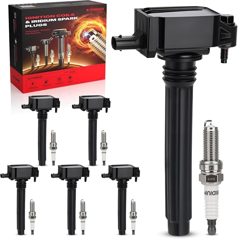 UF648 Ignition Coil Pack & 97390 Iridium Spark Plug Kit for Chrysler D