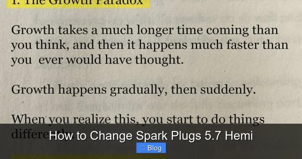 How to Change Spark Plugs 5.7 Hemi