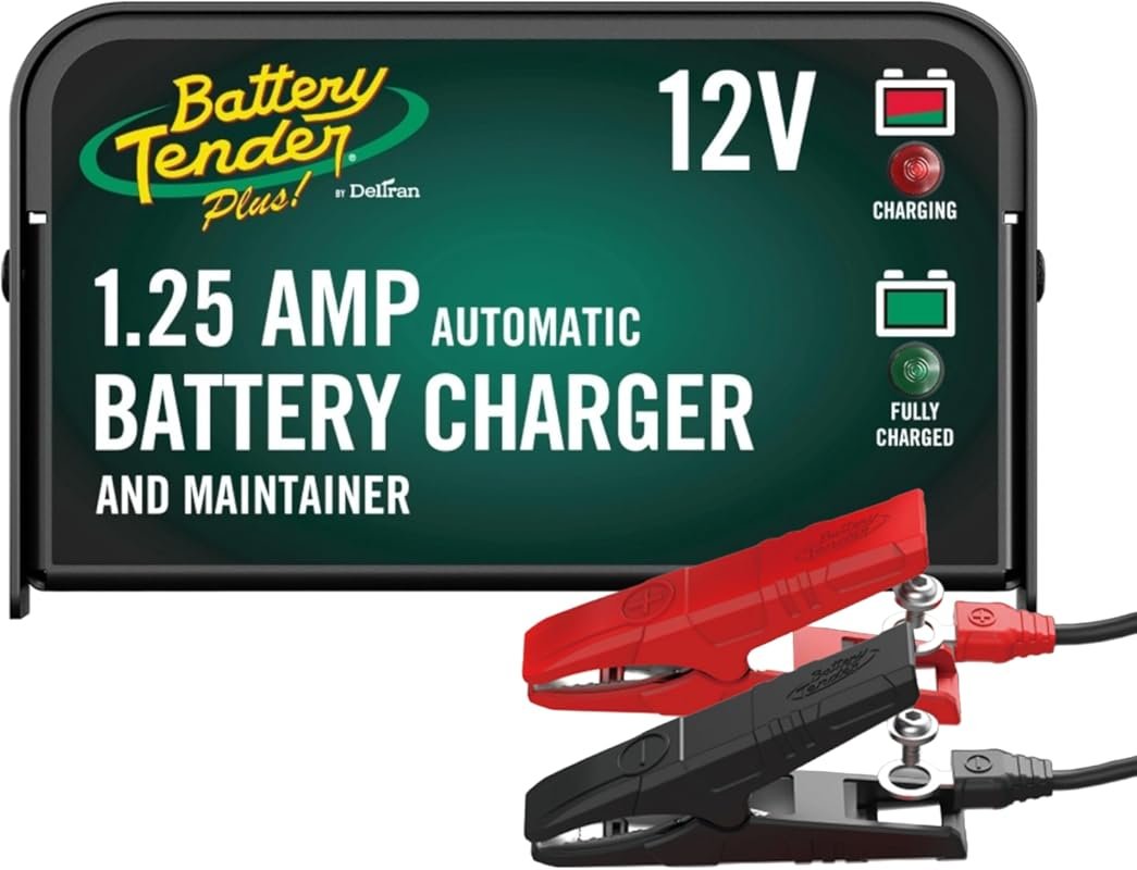 Battery Tender Plus 1.25A Smart Battery Charger and Maintainer for Car