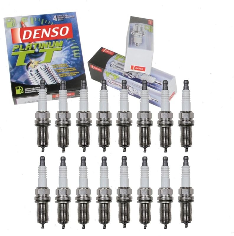 16 Piece DENSO Platinum TT Spark Plug Set for 2010 Dodge Ram 1500 4.7L