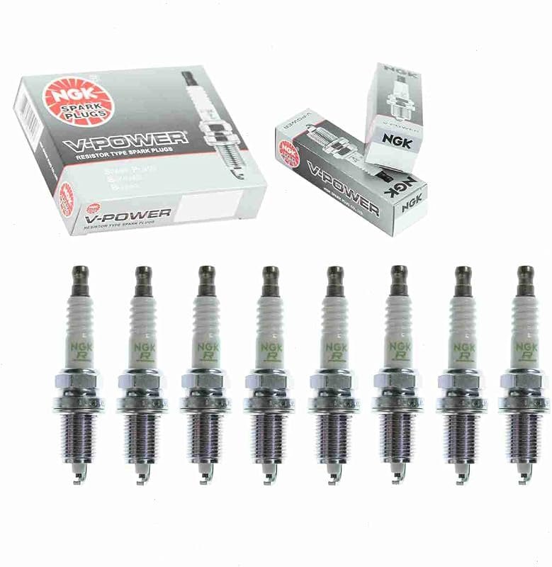 NGK V-Power Spark Plugs 8 Piece Set Compatible with Dodge Dakota 5.2L 