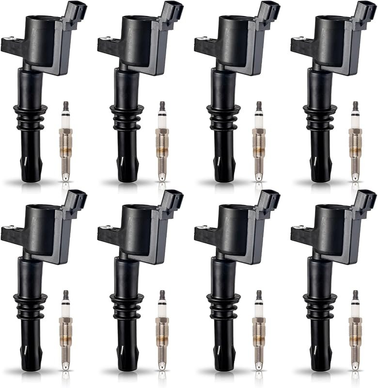 ENA 8 Ignition Coil Pack and Platinum Spark Plug Set for Ford 5.4L V8 