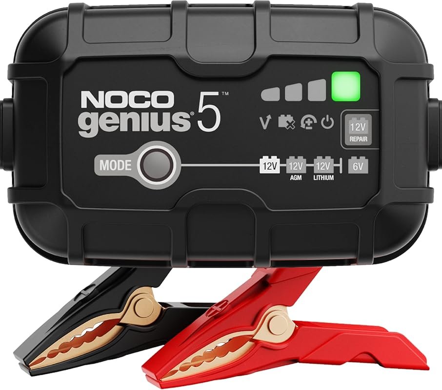 NOCO GENIUS5 5A Smart Battery Charger, Automatic Maintainer, Trickle C