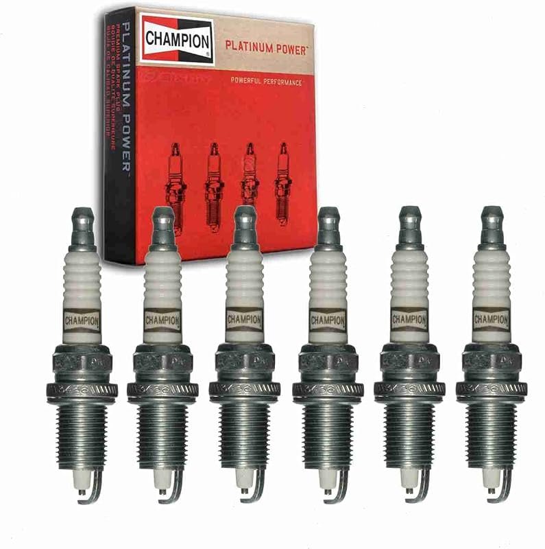 Champion Platinum Spark Plugs 6 Piece Set Compatible with Dodge Dakota