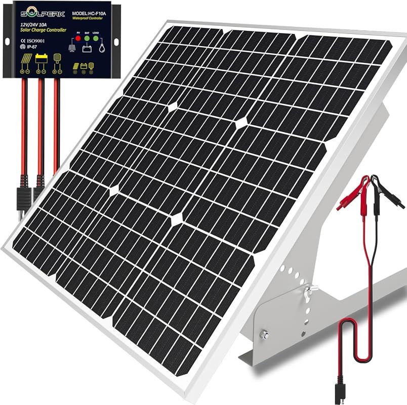 SOLPERK 50W 12V Solar Panel Kit