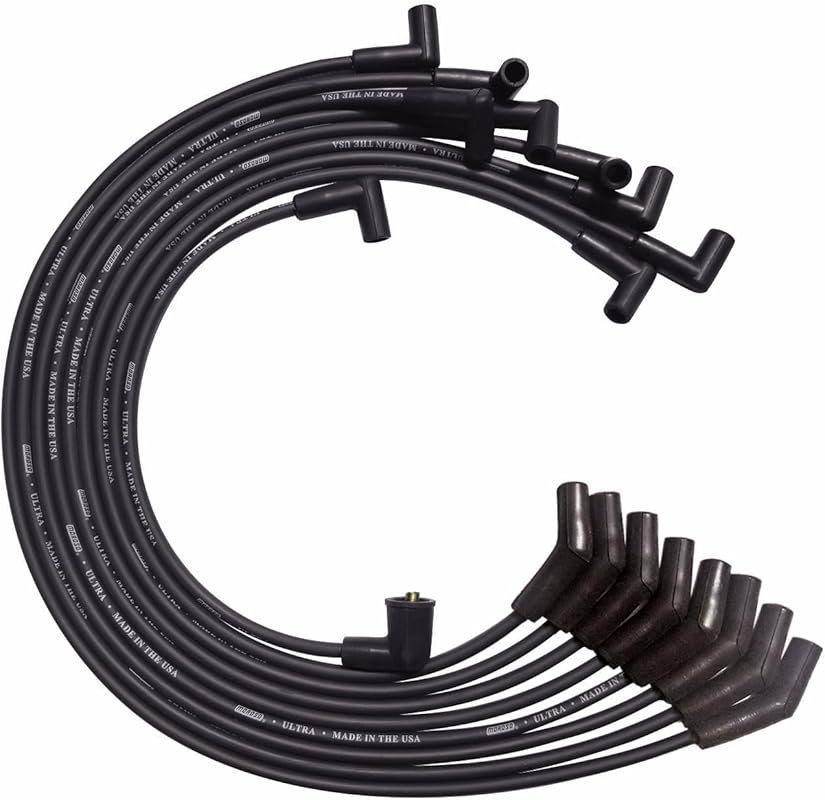 Moroso Ultra Series Black Spark Plug Wires for Ford 351C-460 V8 Engine