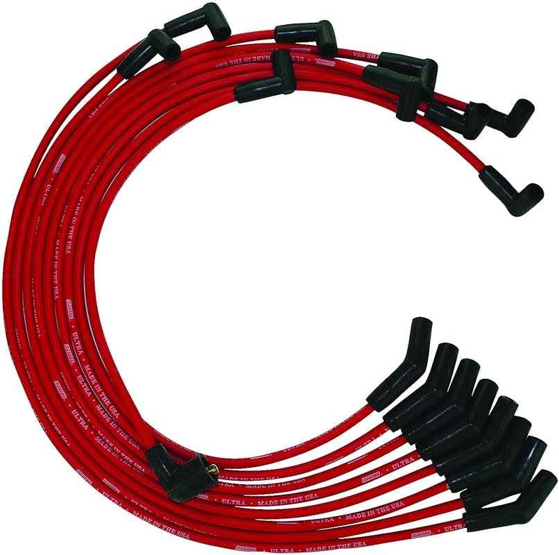 Moroso Ultra Series Red Spark Plug Wires for Ford 351C-460 V8 Engines