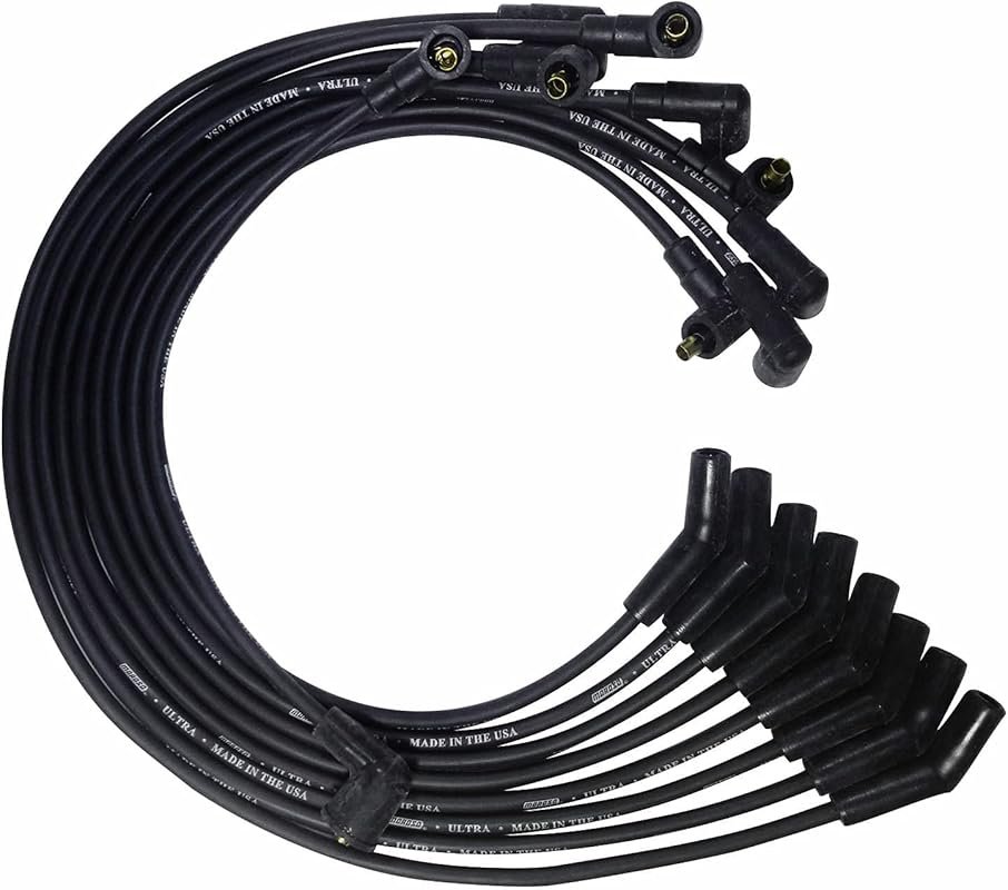Moroso Ultra Series Black Spark Plug Wires for Ford 351C-460 V8 Engine